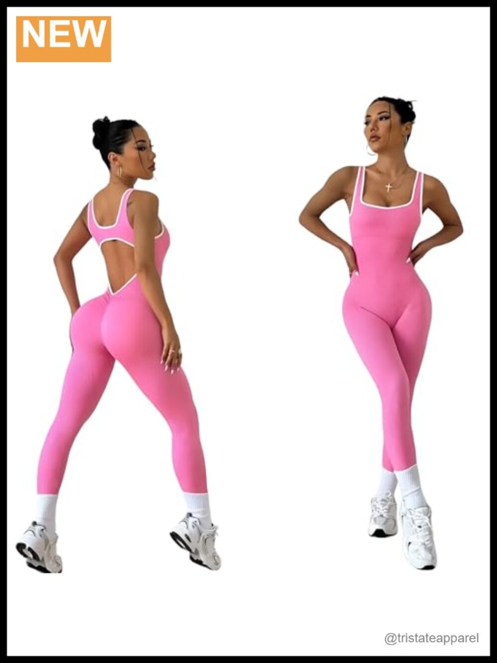Seamless Yoga Bodysuit Open-Back Shaping Lifting Workout Jumpsuit